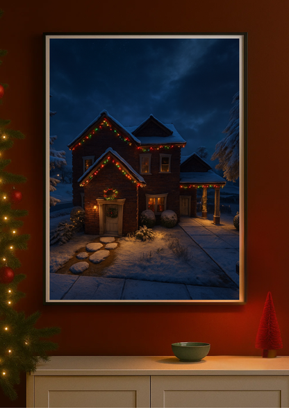 Heimathaus im Schnee - Din A3