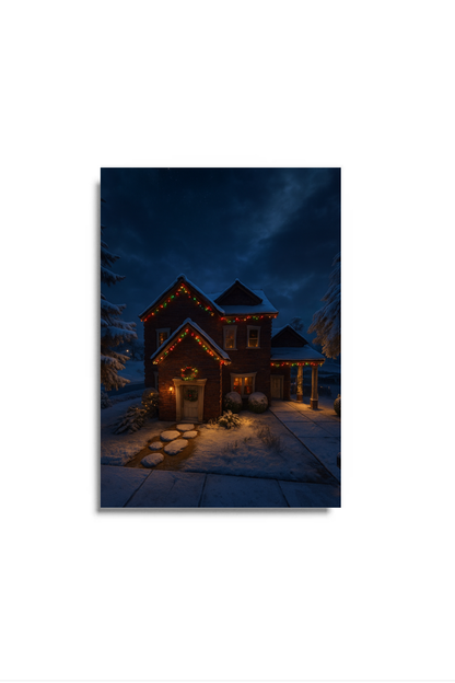 Heimathaus im Schnee - Din A3