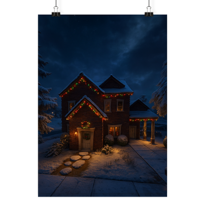 Heimathaus im Schnee - Din A3