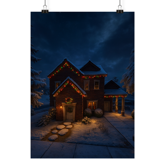 Heimathaus im Schnee - Din A3